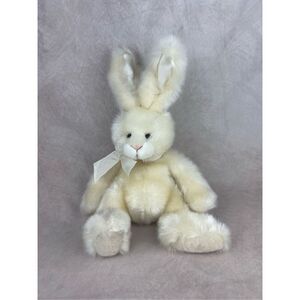Vintage Sugar Puff Russ Berrie White Rabbit Soft Toy Plush 14”